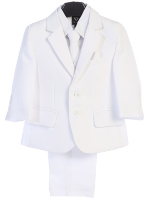 Boys 5 piece Poly Poplin suit with garment bag