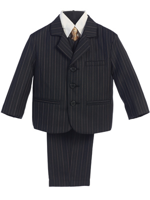 Boys 5 piece pin-striped suit