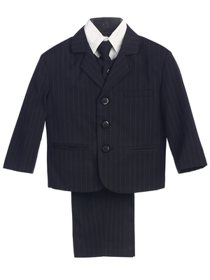 Boys 5 piece pin-striped suit