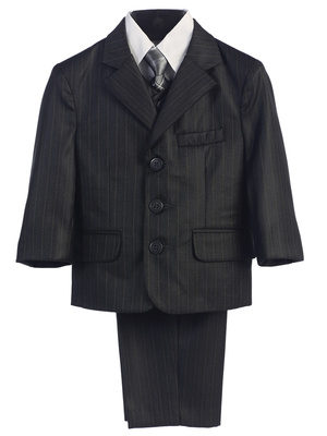 Boys 5 piece pin-striped suit