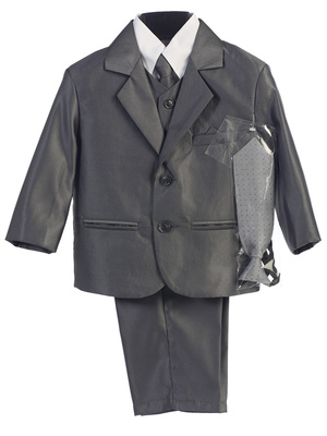 Boys 6 piece shiny suit