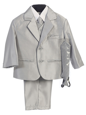 Boys 6 piece shiny suit