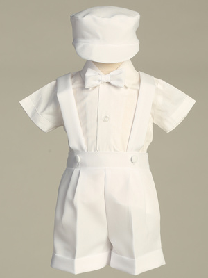 Polyester suspender short set