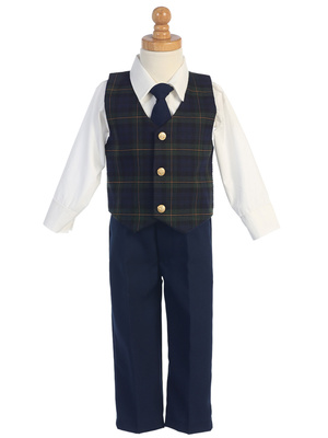Plaid & pant set