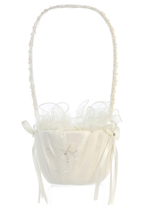 Flower Basket - Satin with sequins on embroidery