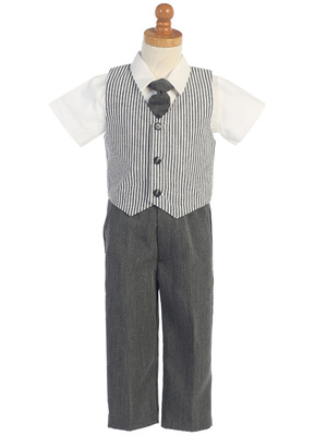 Cotton seersucker vest & pant set
