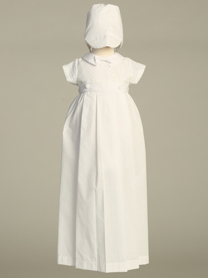 Basketweave romper set with detachable gown
