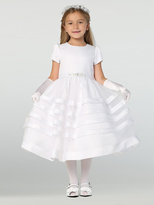 Satin with organza overlay