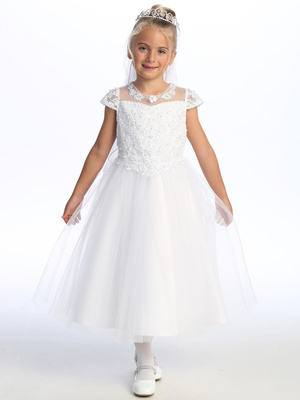 Corded embroidered tulle with pearls & sequins
