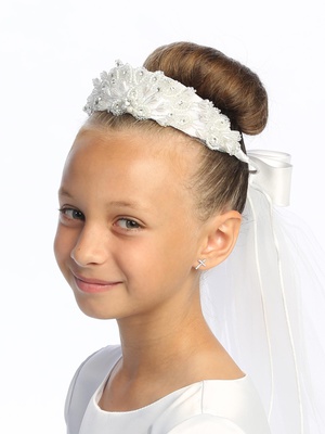 24" Veil - Beads and Rhinestones
