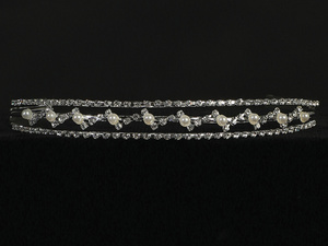 Rhinestone & pearl tiara