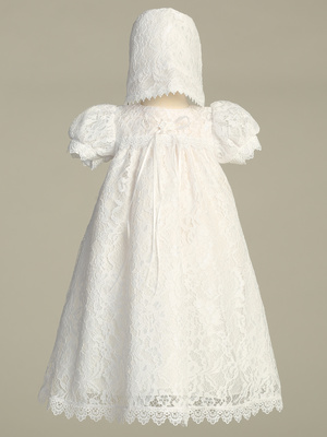 Lace yoke dress